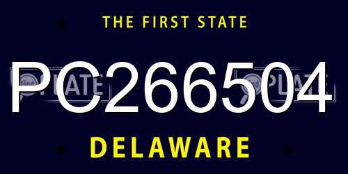 PC266504 Delaware License Plate