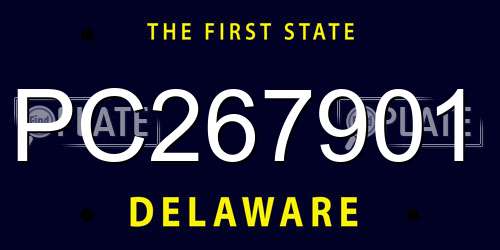 PC267901 Delaware License Plate