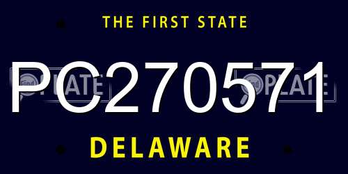 PC270571 Delaware License Plate