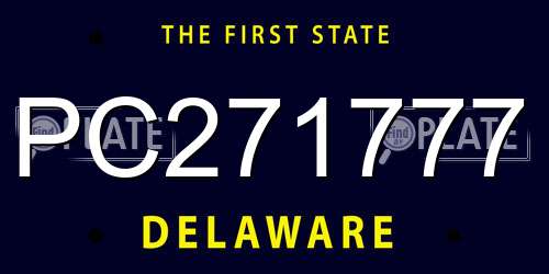 PC271777 Delaware License Plate
