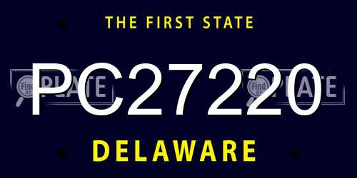 PC27220 Delaware License Plate