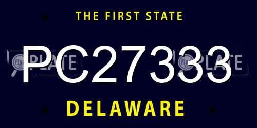 PC27333 Delaware License Plate