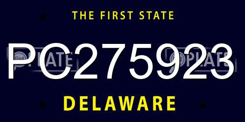 PC275923 Delaware License Plate