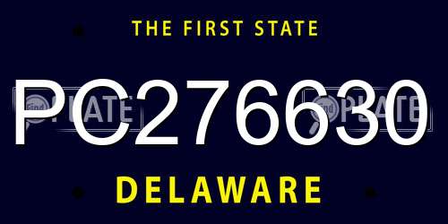 PC276630 Delaware License Plate