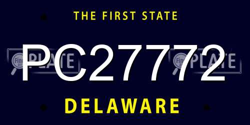 PC27772 Delaware License Plate