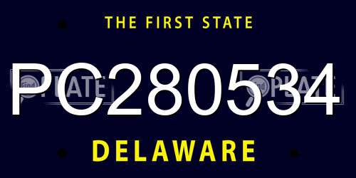 PC280534 Delaware License Plate