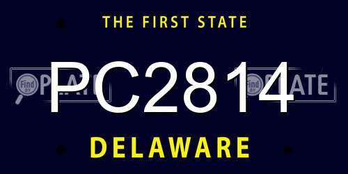 PC2814 Delaware License Plate