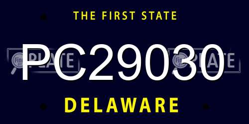 PC29030 Delaware License Plate