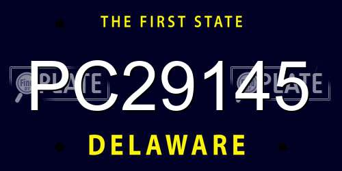 PC29145 Delaware License Plate