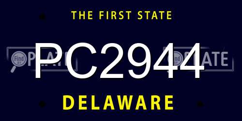 PC2944 Delaware License Plate