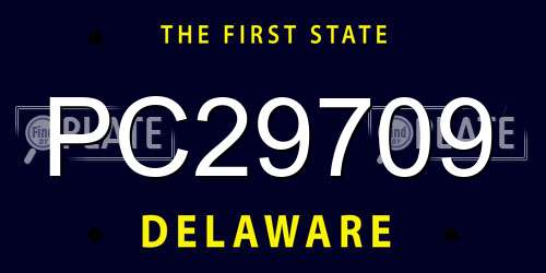 PC29709 Delaware License Plate