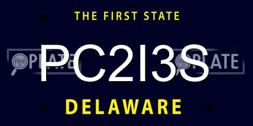 PC2I3S Delaware License Plate