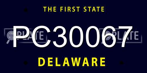 PC30067 Delaware License Plate