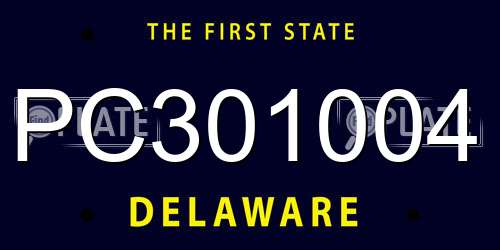 PC301004 Delaware License Plate