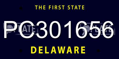 PC301656 Delaware License Plate