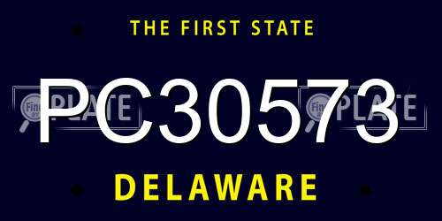 PC30573 Delaware License Plate