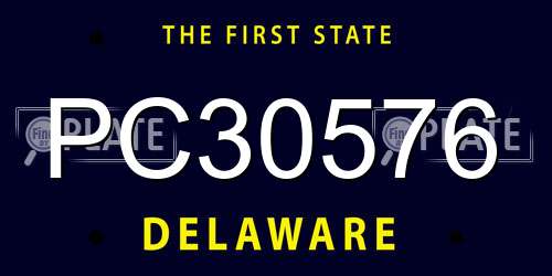 PC30576 Delaware License Plate