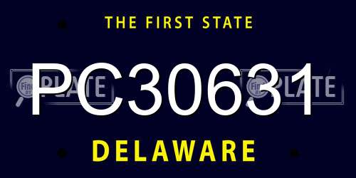 PC30631 Delaware License Plate