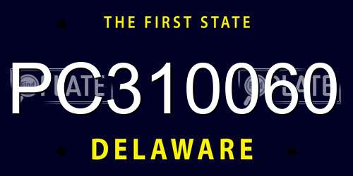 PC310060 Delaware License Plate