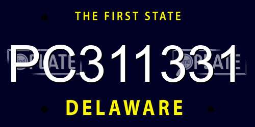 PC311331 Delaware License Plate