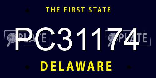 PC31174 Delaware License Plate