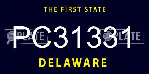 PC31331 Delaware License Plate