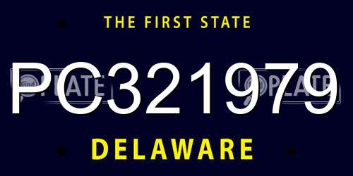 PC321979 Delaware License Plate