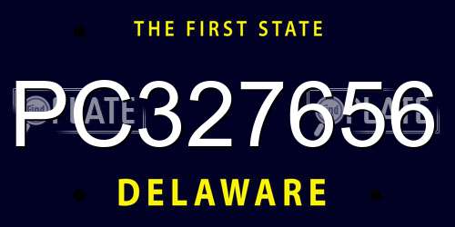 PC327656 Delaware License Plate