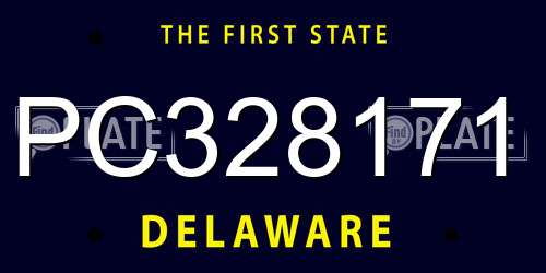 PC328171 Delaware License Plate