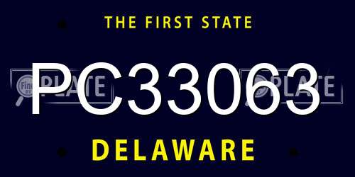 PC33063 Delaware License Plate