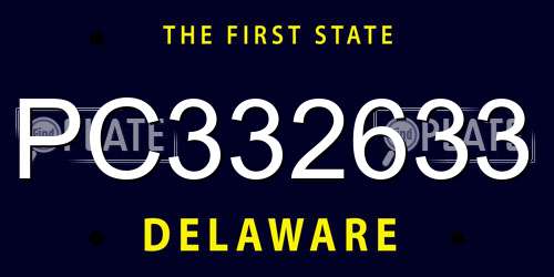 PC332633 Delaware License Plate