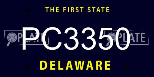 PC3350 Delaware License Plate