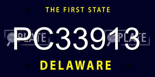 PC33913 Delaware License Plate