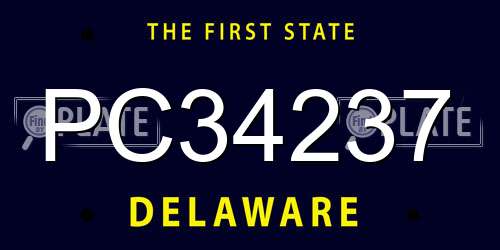 PC34237 Delaware License Plate