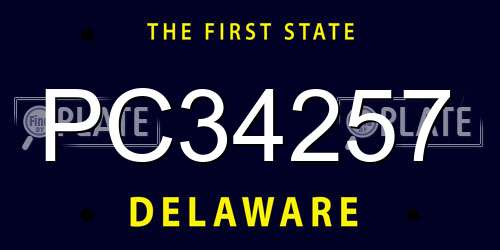 PC34257 Delaware License Plate