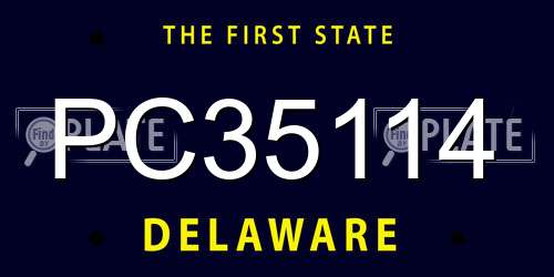 PC35114 Delaware License Plate