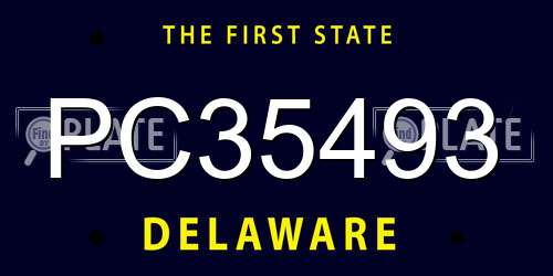 PC35493 Delaware License Plate