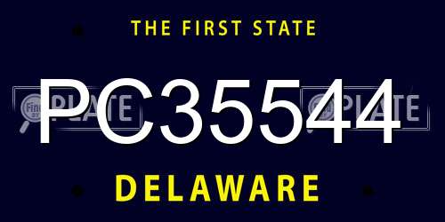 PC35544 Delaware License Plate