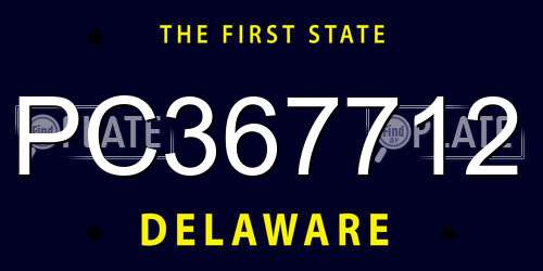 PC367712 Delaware License Plate