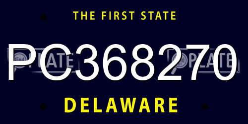 PC368270 Delaware License Plate