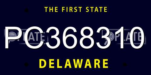 PC368310 Delaware License Plate