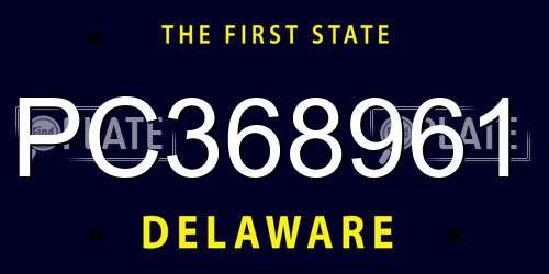 PC368961 Delaware License Plate