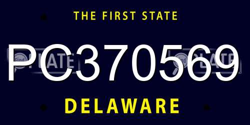 PC370569 Delaware License Plate