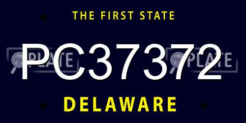PC37372 Delaware License Plate