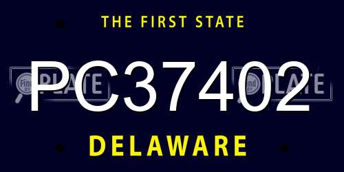 PC37402 Delaware License Plate
