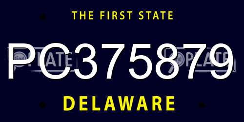 PC375879 Delaware License Plate