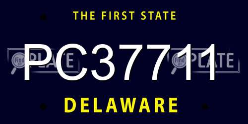 PC37711 Delaware License Plate