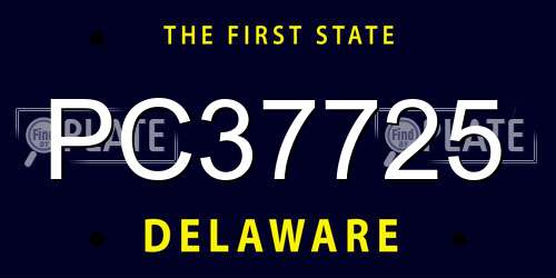 PC37725 Delaware License Plate