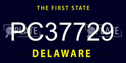 PC37729 Delaware License Plate