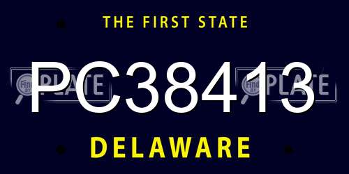 PC38413 Delaware License Plate